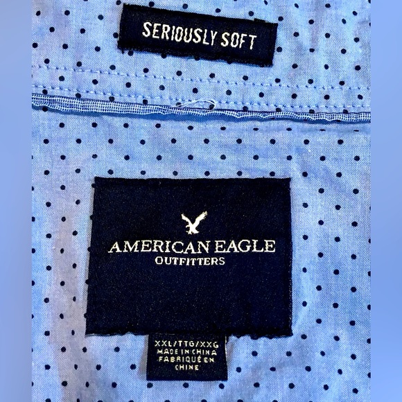 American Eagle Men’s XXL “Seriously Soft” Long-Sleeve Button Down Shirt - Picture 4 of 4